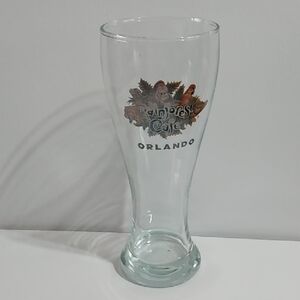 Orlando Pilsner Glass - Clear Glass with Color Logo